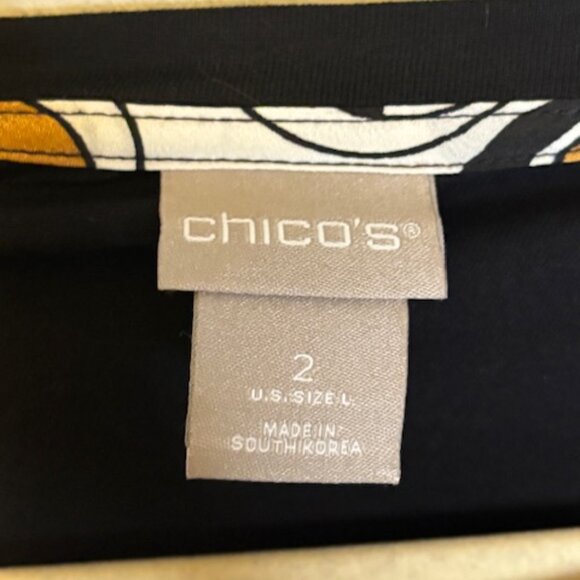 Chico's Blouse Women's Size Large Abstract Chicos 2 - Picture 3 of 4
